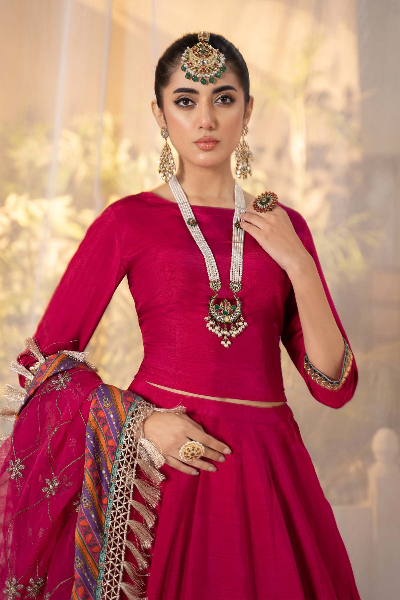 3 Piece Dyed Raw Silk Suit | SF-EF24-13