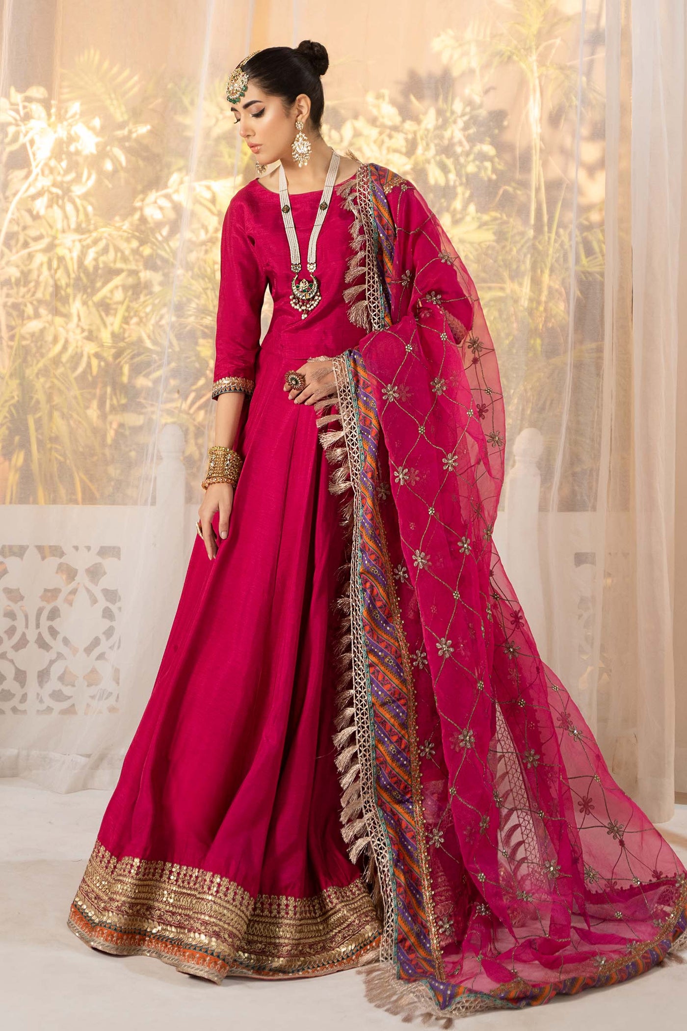 3 Piece Dyed Raw Silk Suit | SF-EF24-13