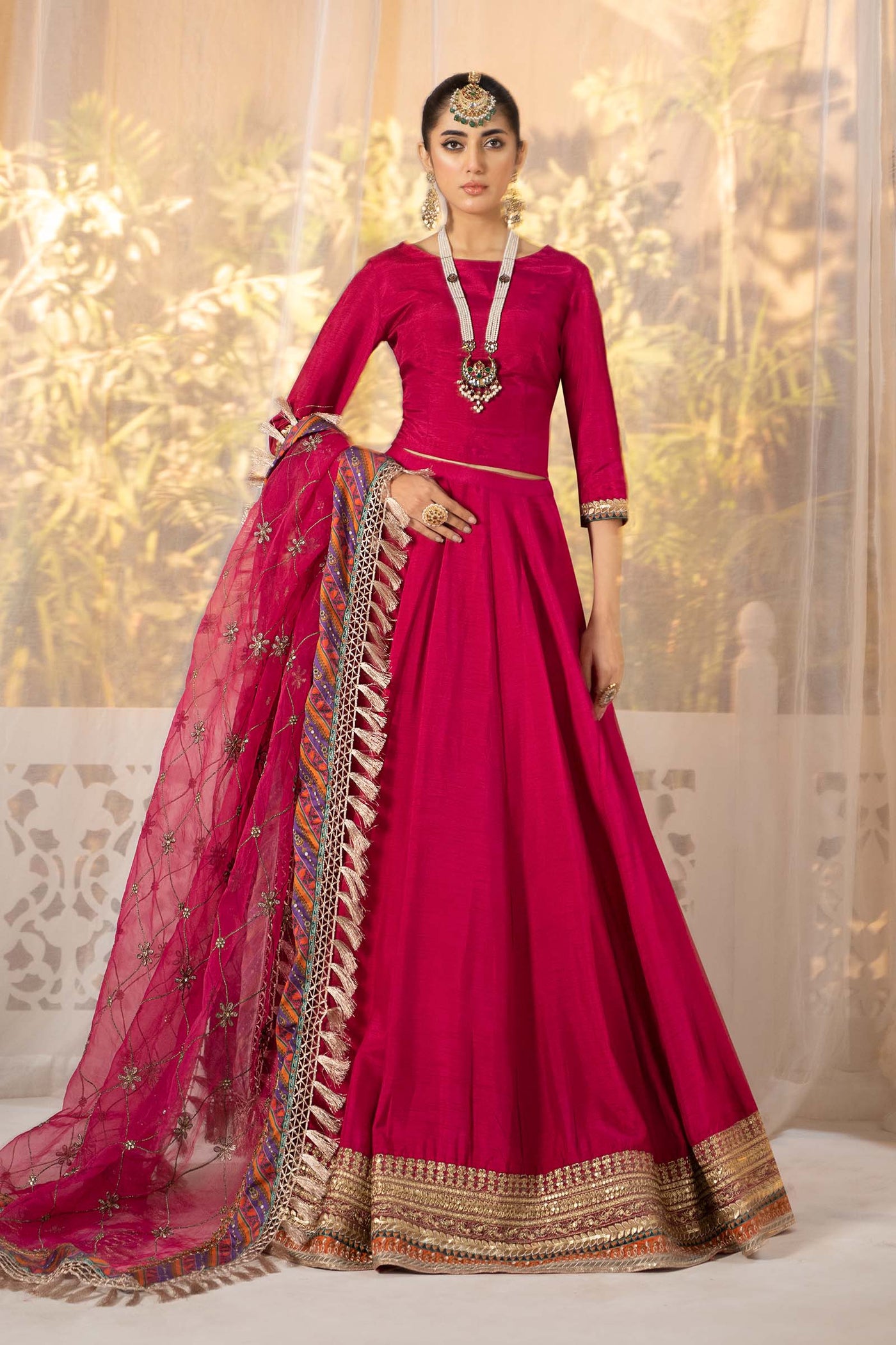3 Piece Dyed Raw Silk Suit | SF-EF24-13