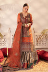 3 Piece Embroidered Raw Silk Suit
