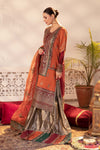 3 Piece Embroidered Raw Silk Suit