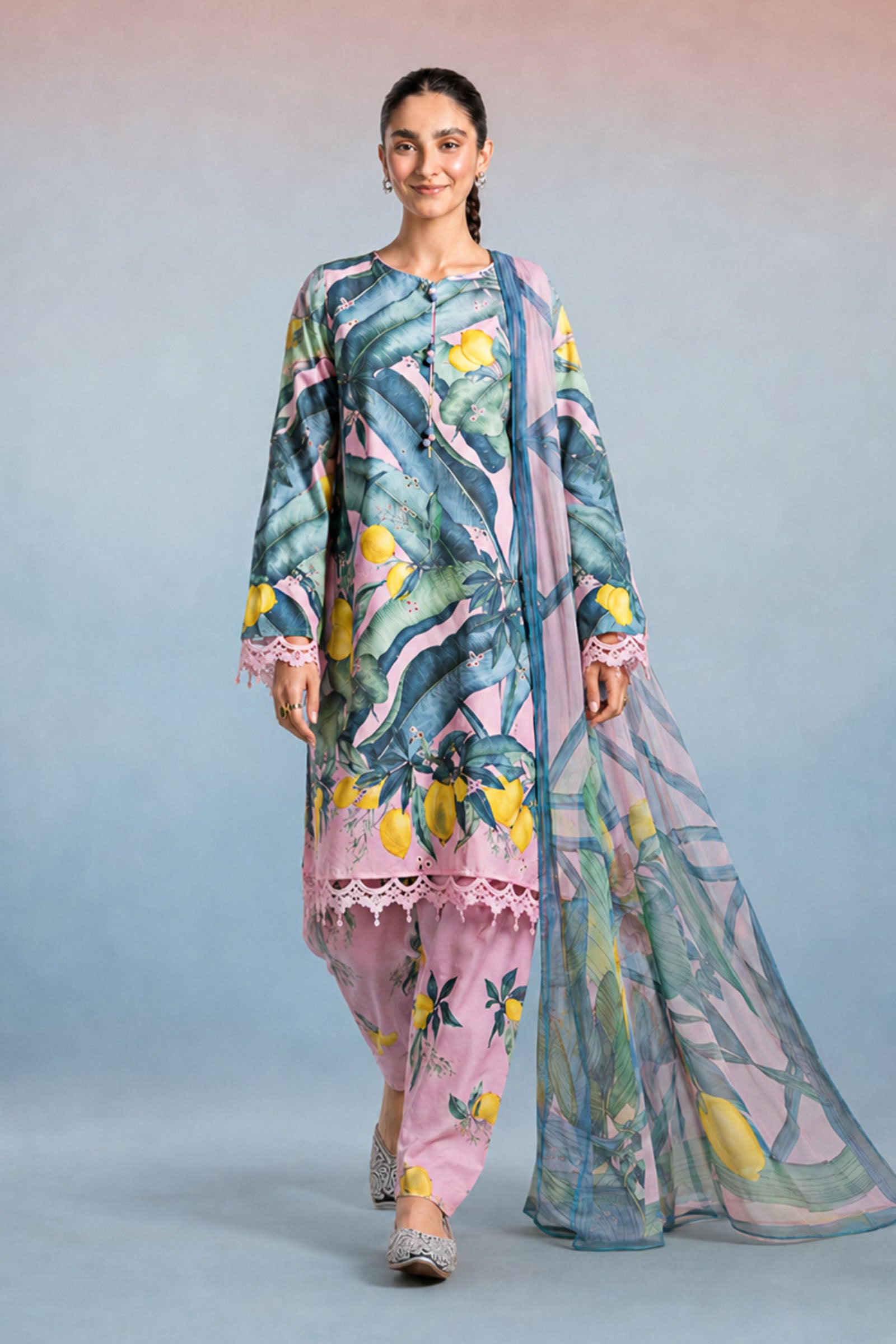 3 Piece Embroidered Lawn Suit