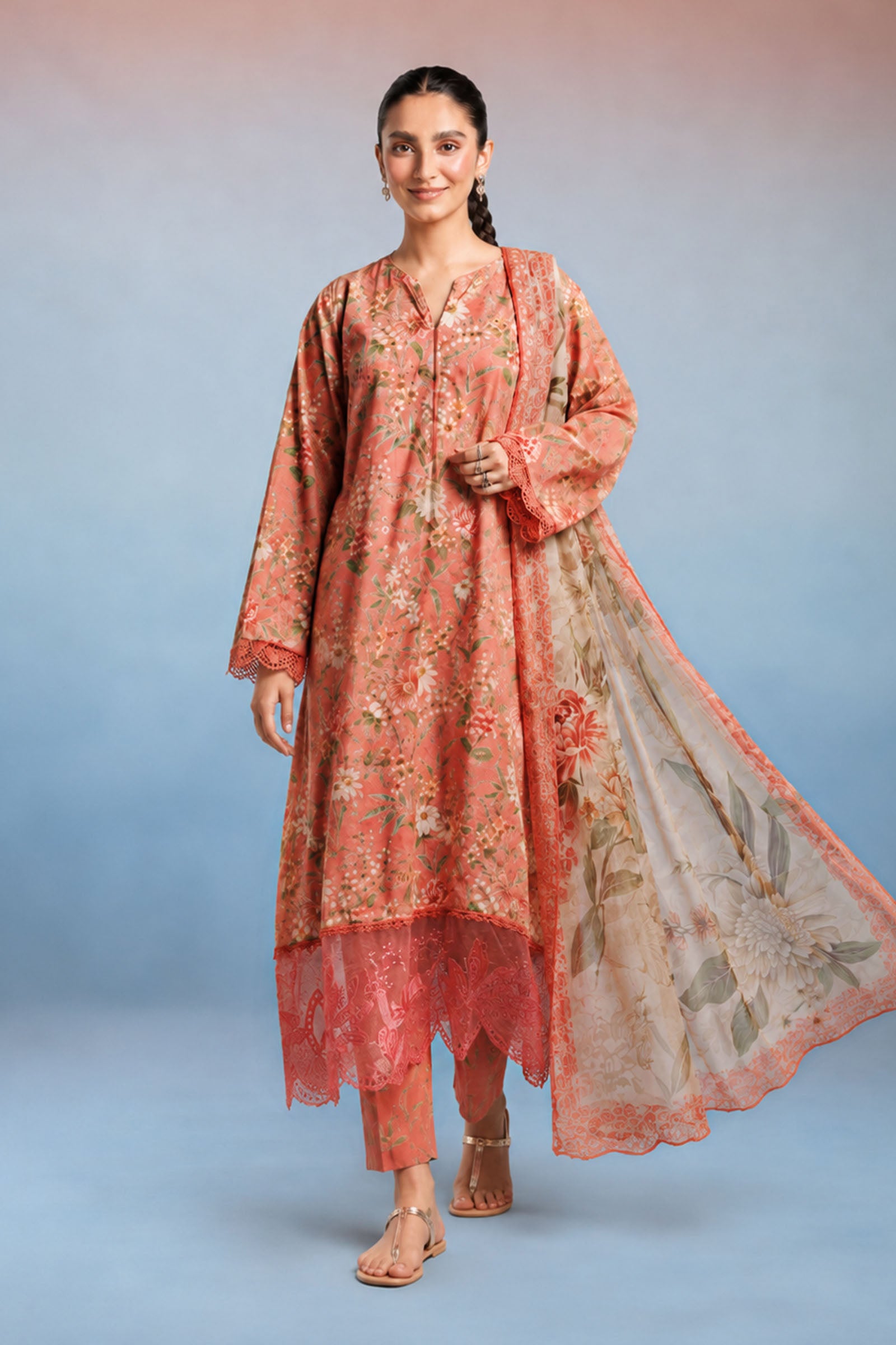 3 Piece Printed Lawn Suit