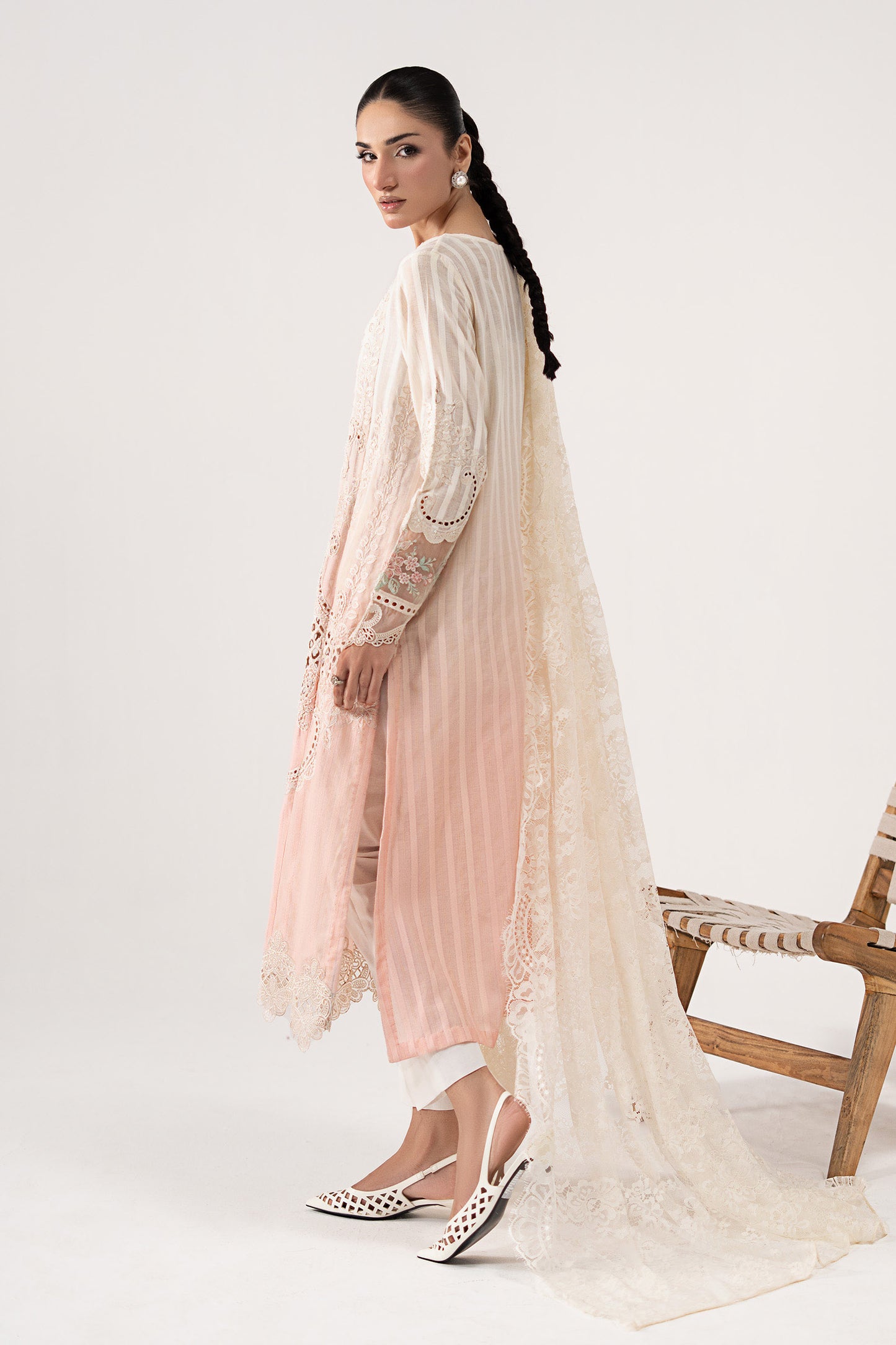 3 Piece Embroidered Dobby Lawn Suit