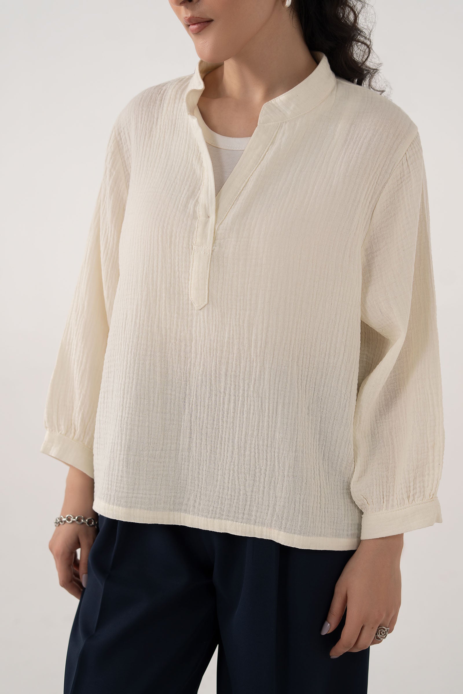 Muslin Buttoned Top