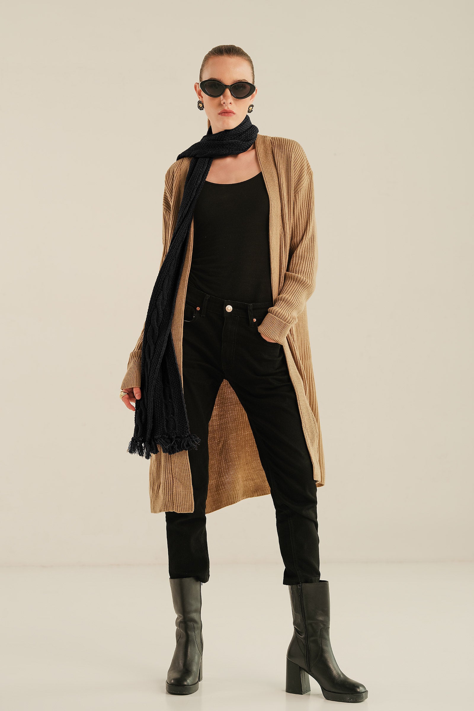 Textured Knitted Scarf