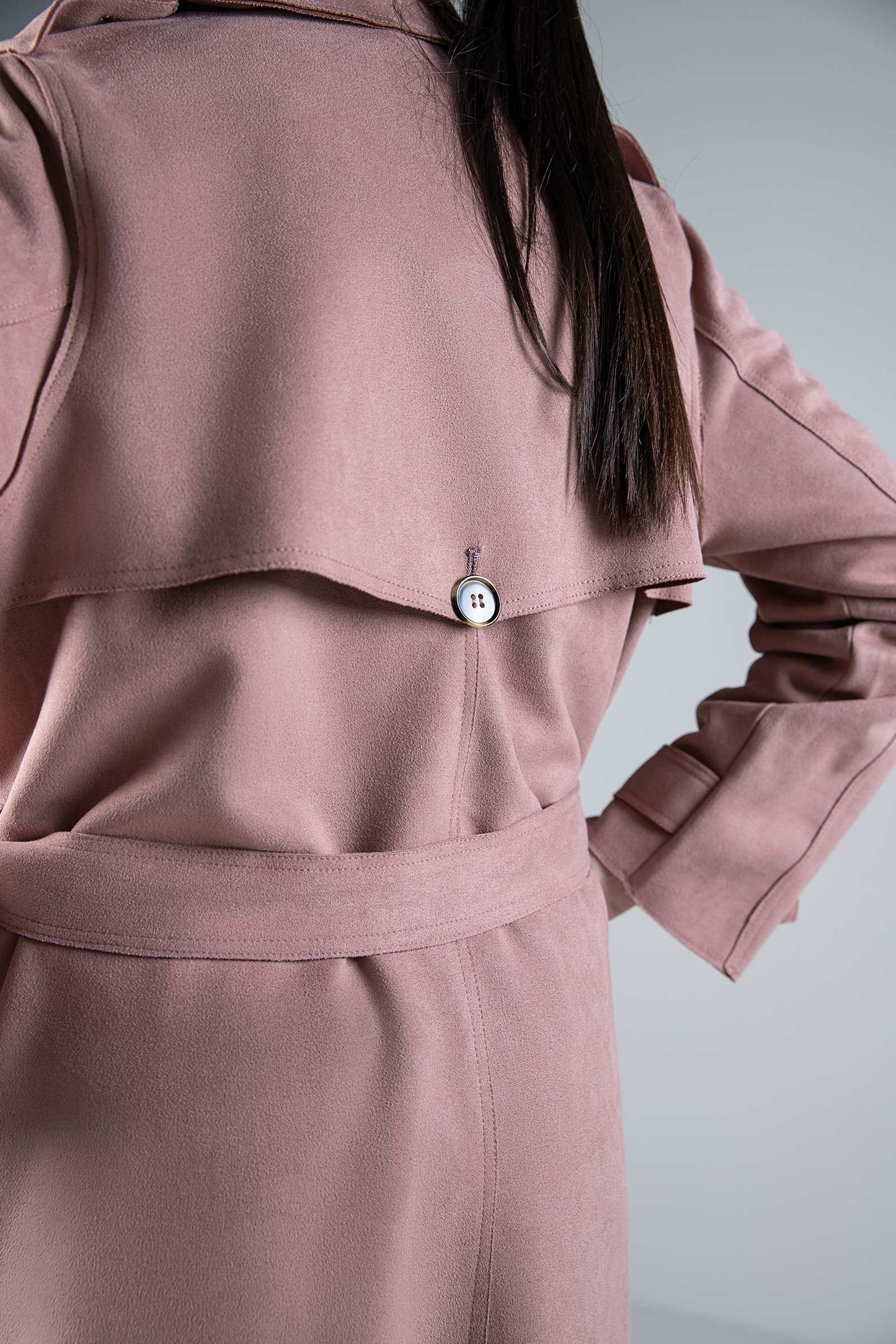 Suede Trench Coat