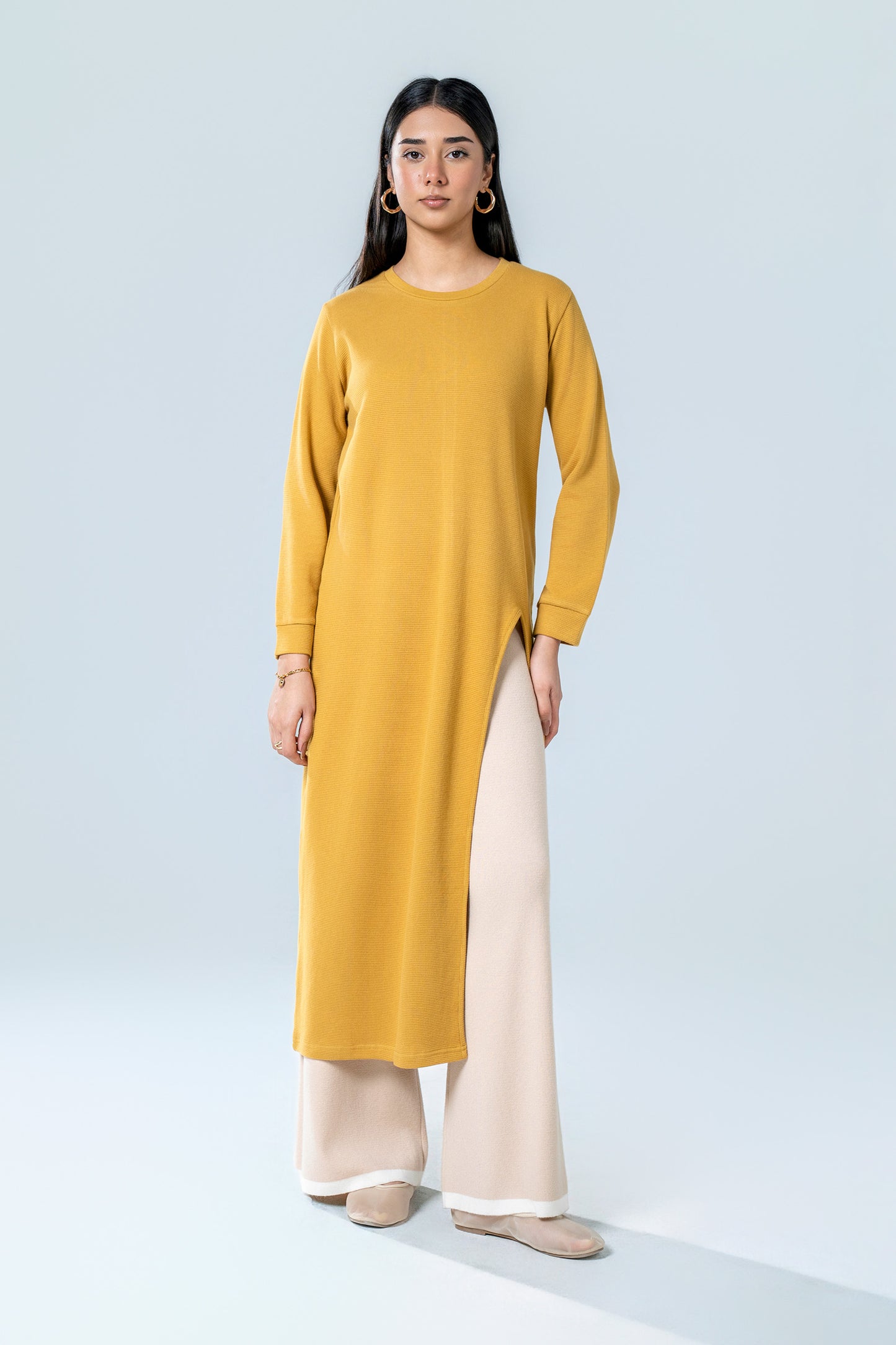 Relaxed Waffle Knit Dress
