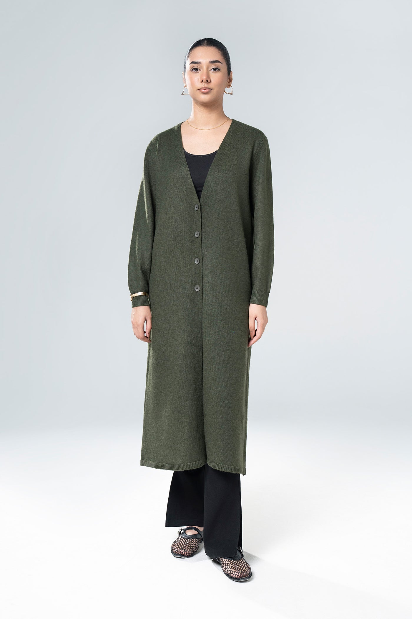 Oversized Button-Down Cardigan