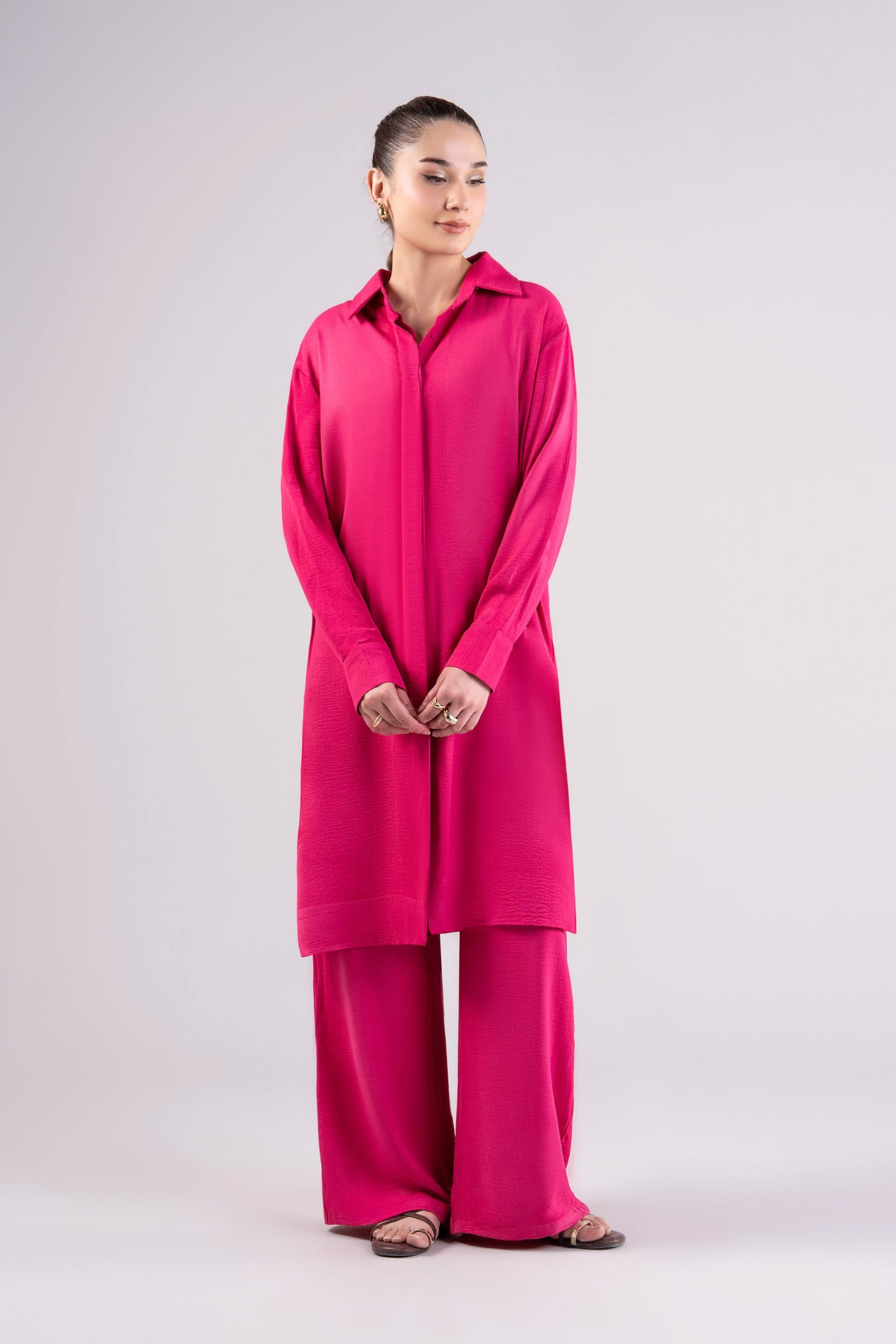 Long Button Down Co-Ord Set