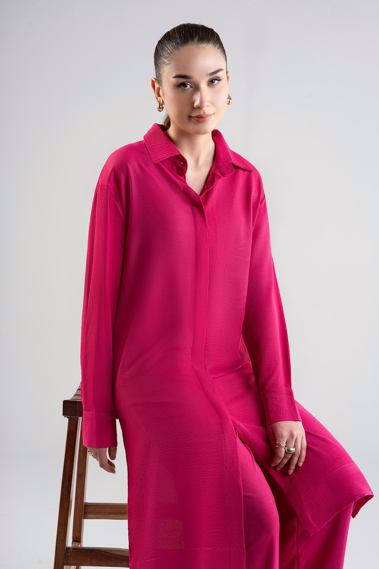 Long Button Down Co-Ord Set