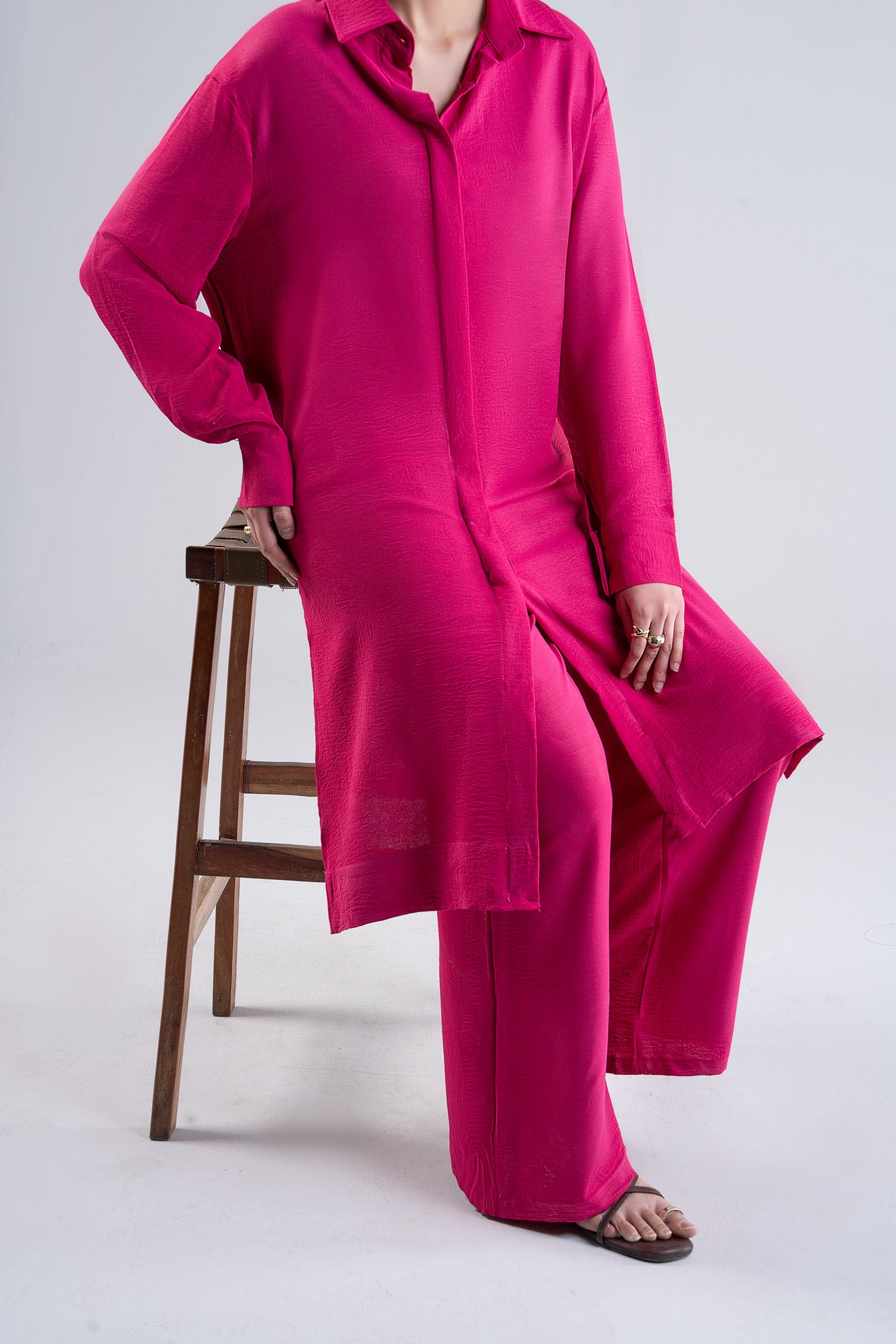 Long Button Down Co-Ord Set