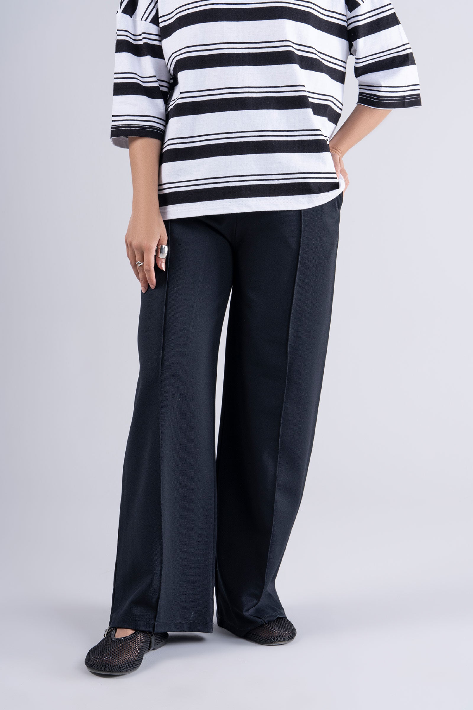 Wide Leg Knitted Pants