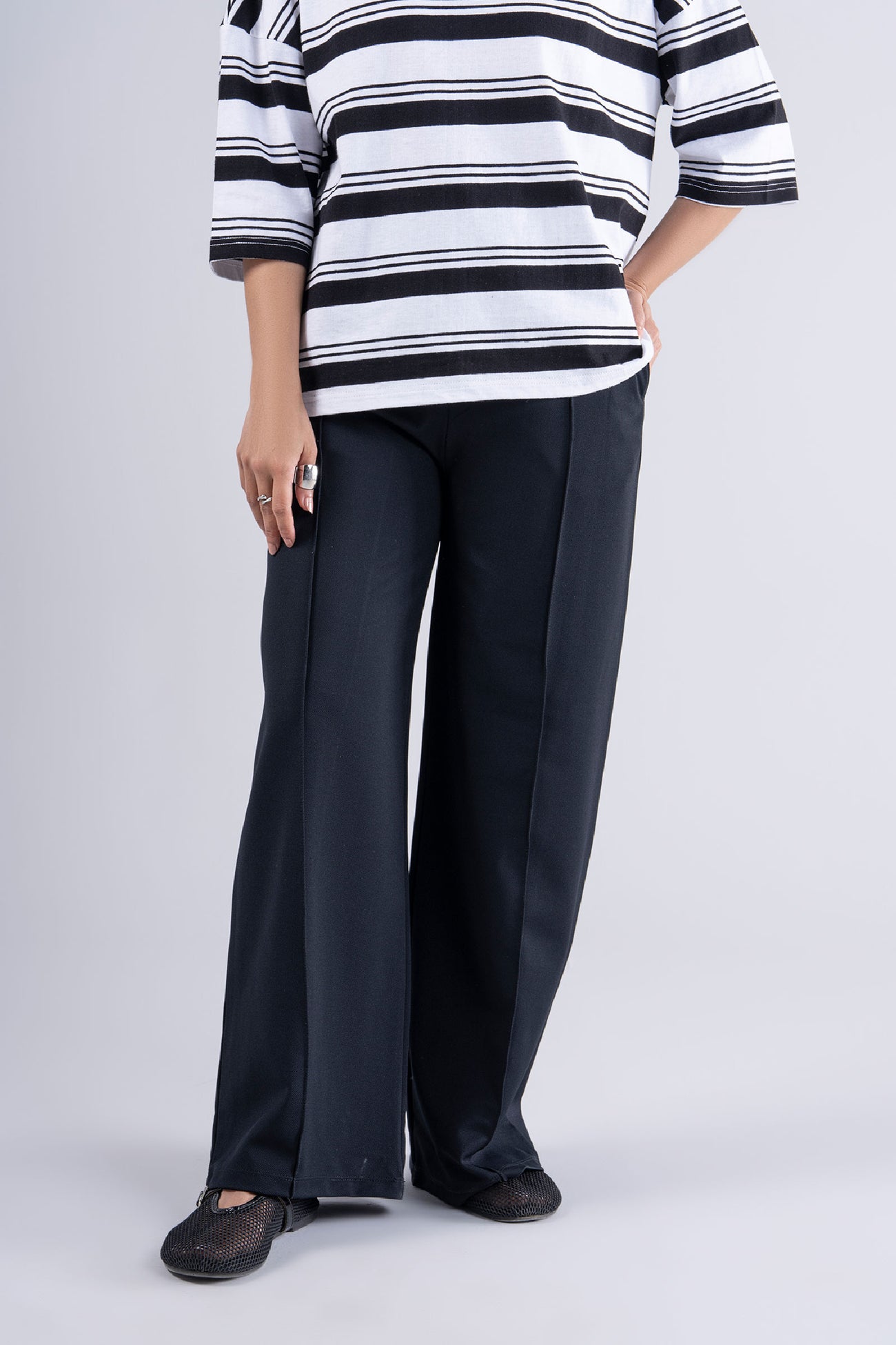 Wide Leg Knitted Pants