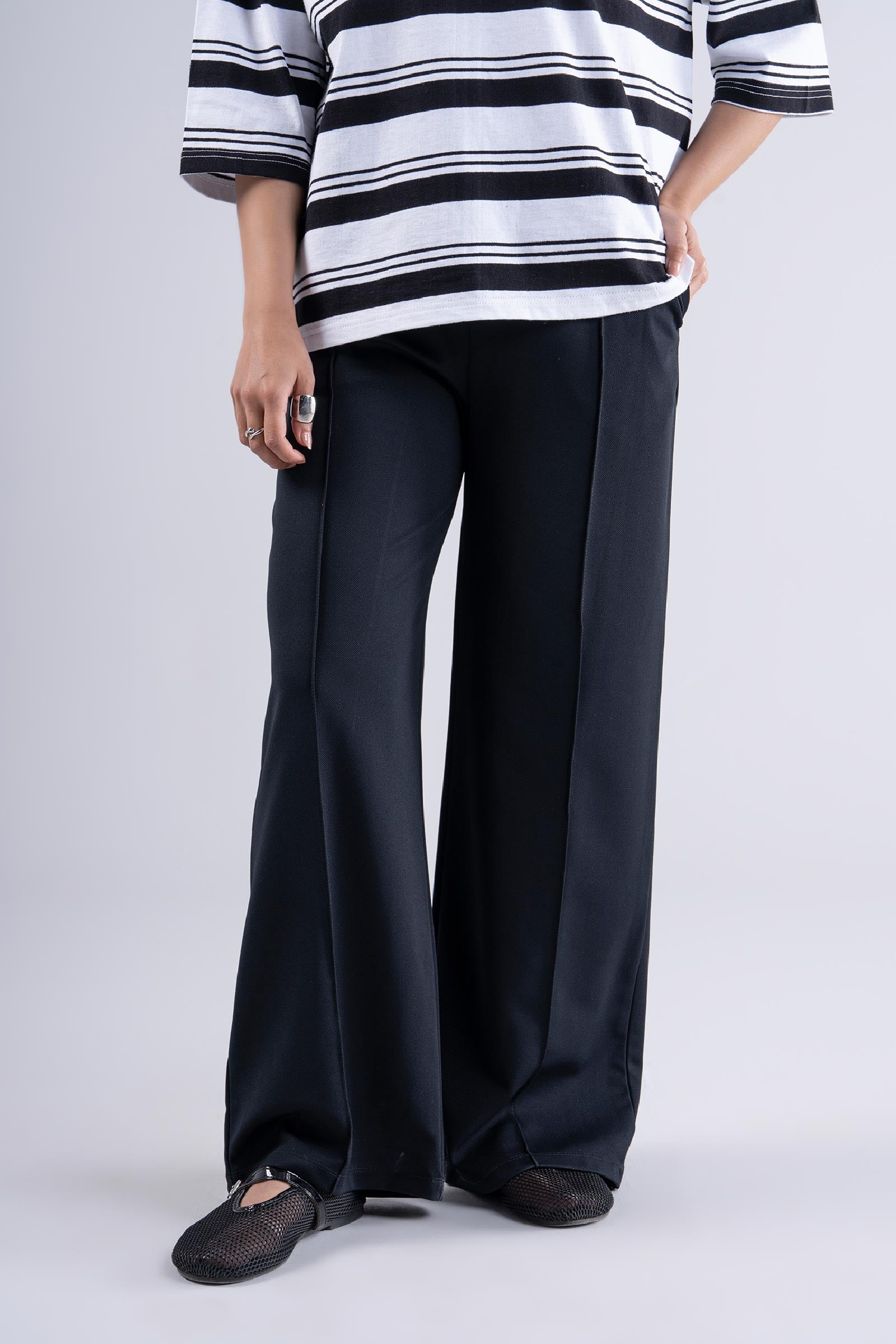 Wide Leg Knitted Pants