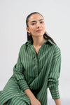 Striped Button-Down Dress