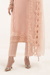 3 Piece Embroidered Raw Silk Suit