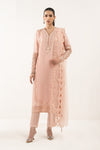 3 Piece Embroidered Raw Silk Suit