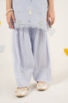 2 Piece Embroidered Organza Suit