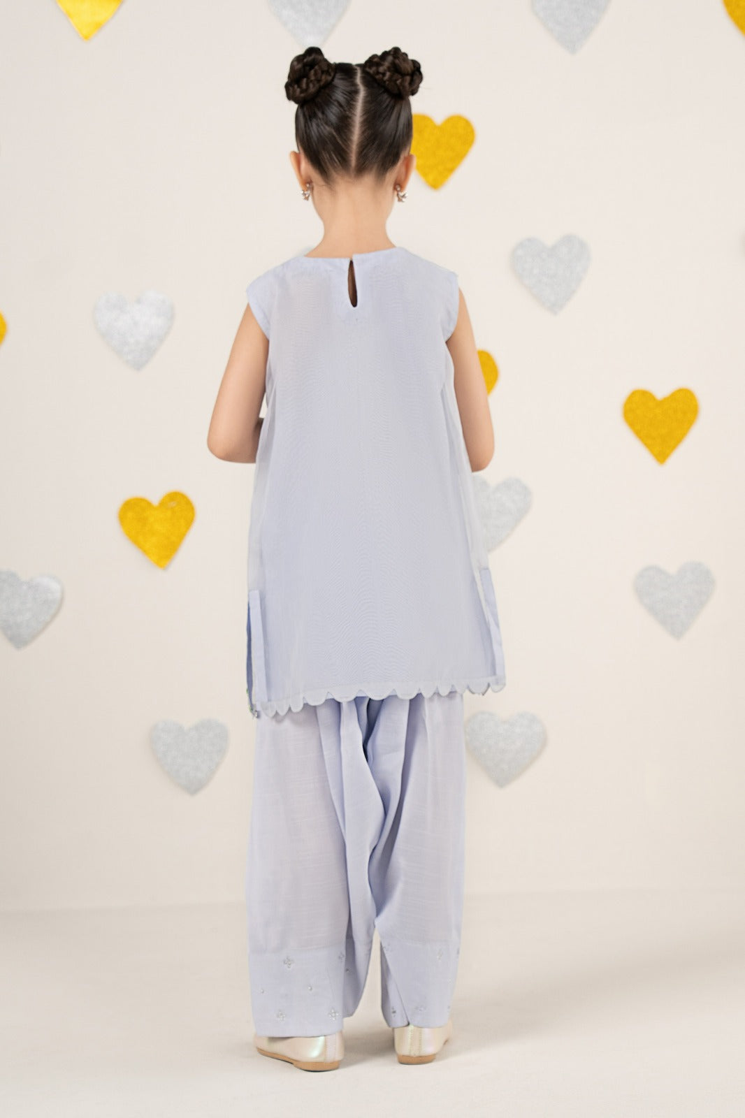 2 Piece Embroidered Organza Suit