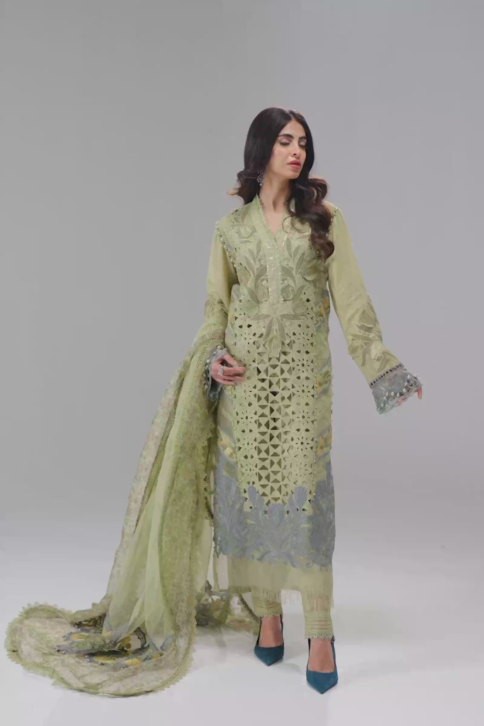 Video preview - 3 Piece - Unstitched Suit | EID LAWN-24-10