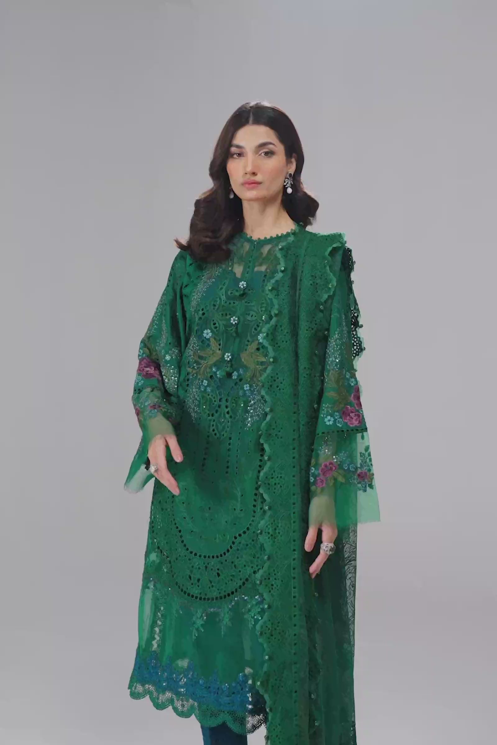 Video preview - 3 Piece - Unstitched Suit | EID LAWN-24-02