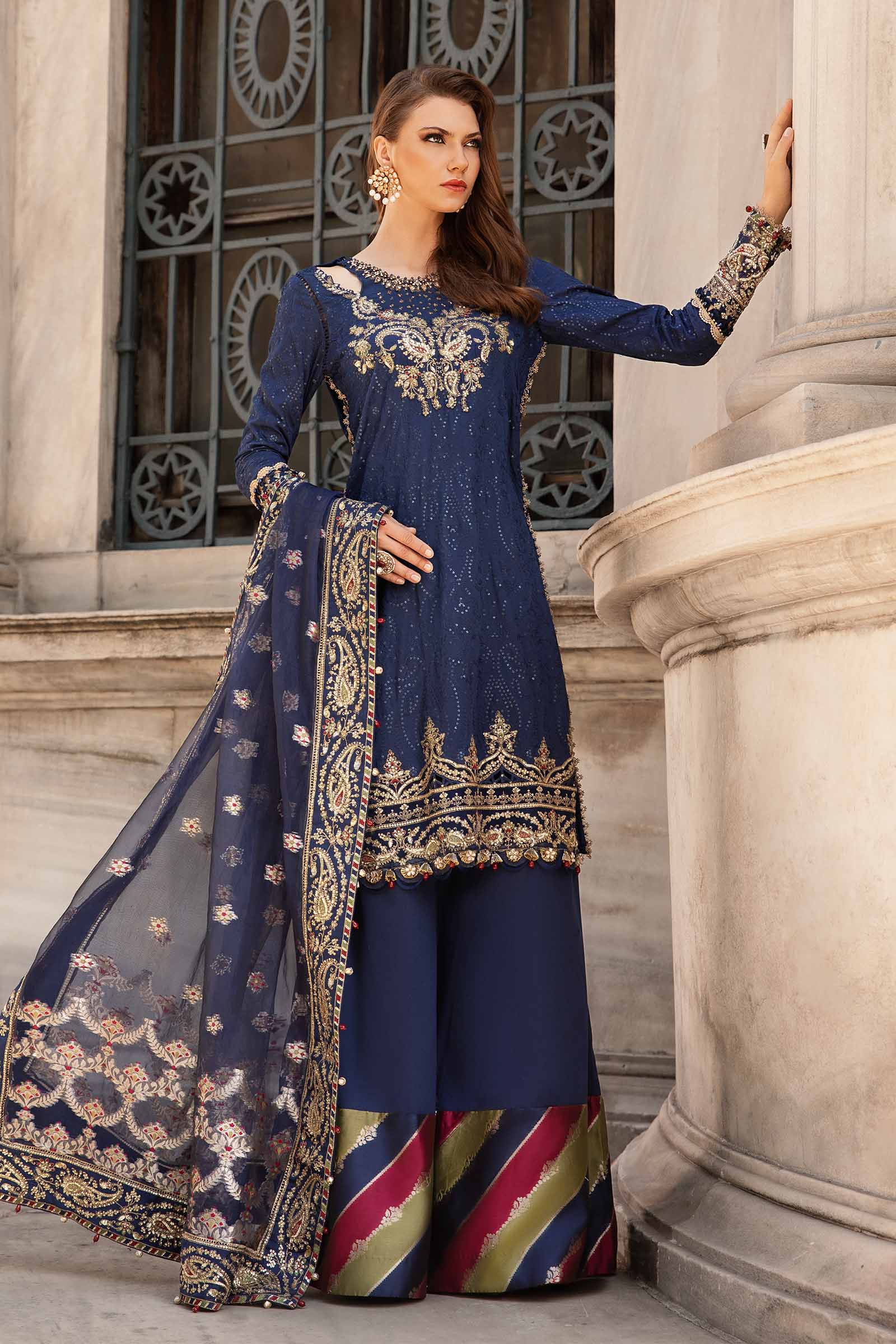 Video preview - Unstitched Embroidered Cotton Satin Suit | CST-804