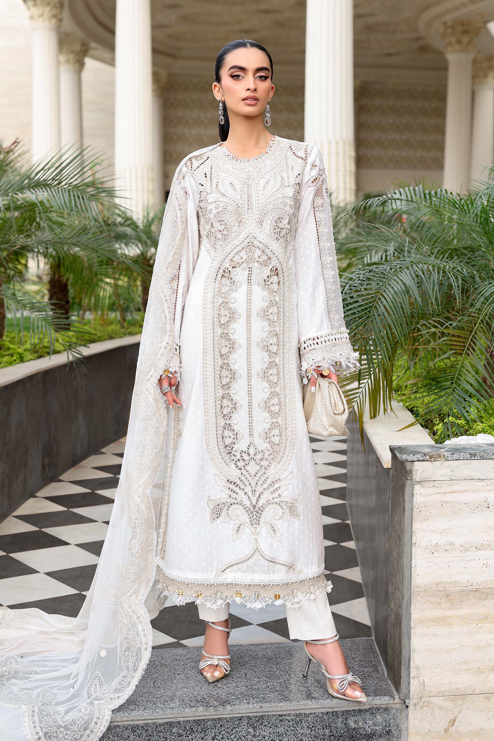 Video preview - 3 Piece Unstitched Embroidered Jacquard Lawn Suit