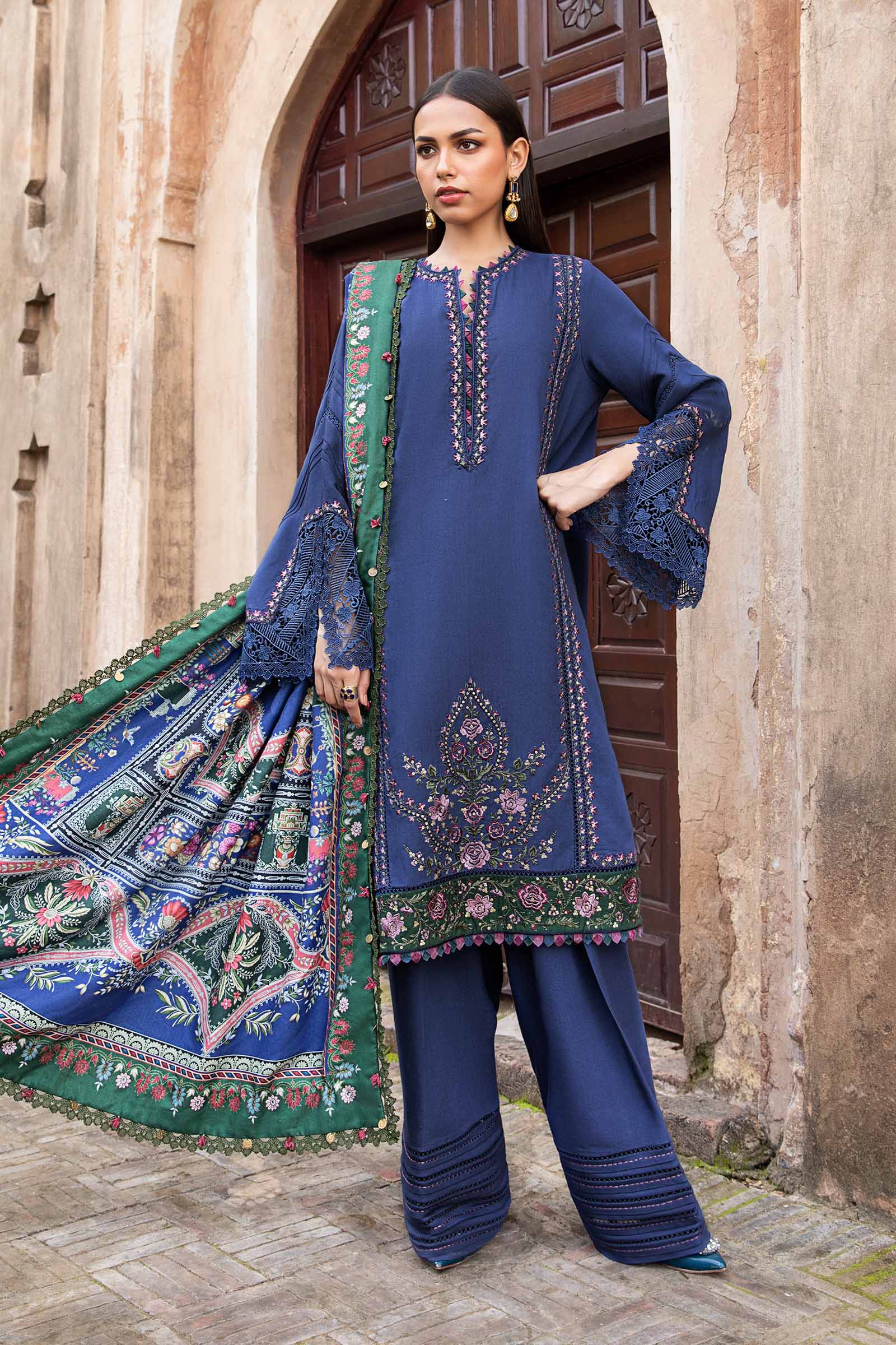Video preview - 3 Piece Unstitched Printed Linen Suit | MPT-2405-A