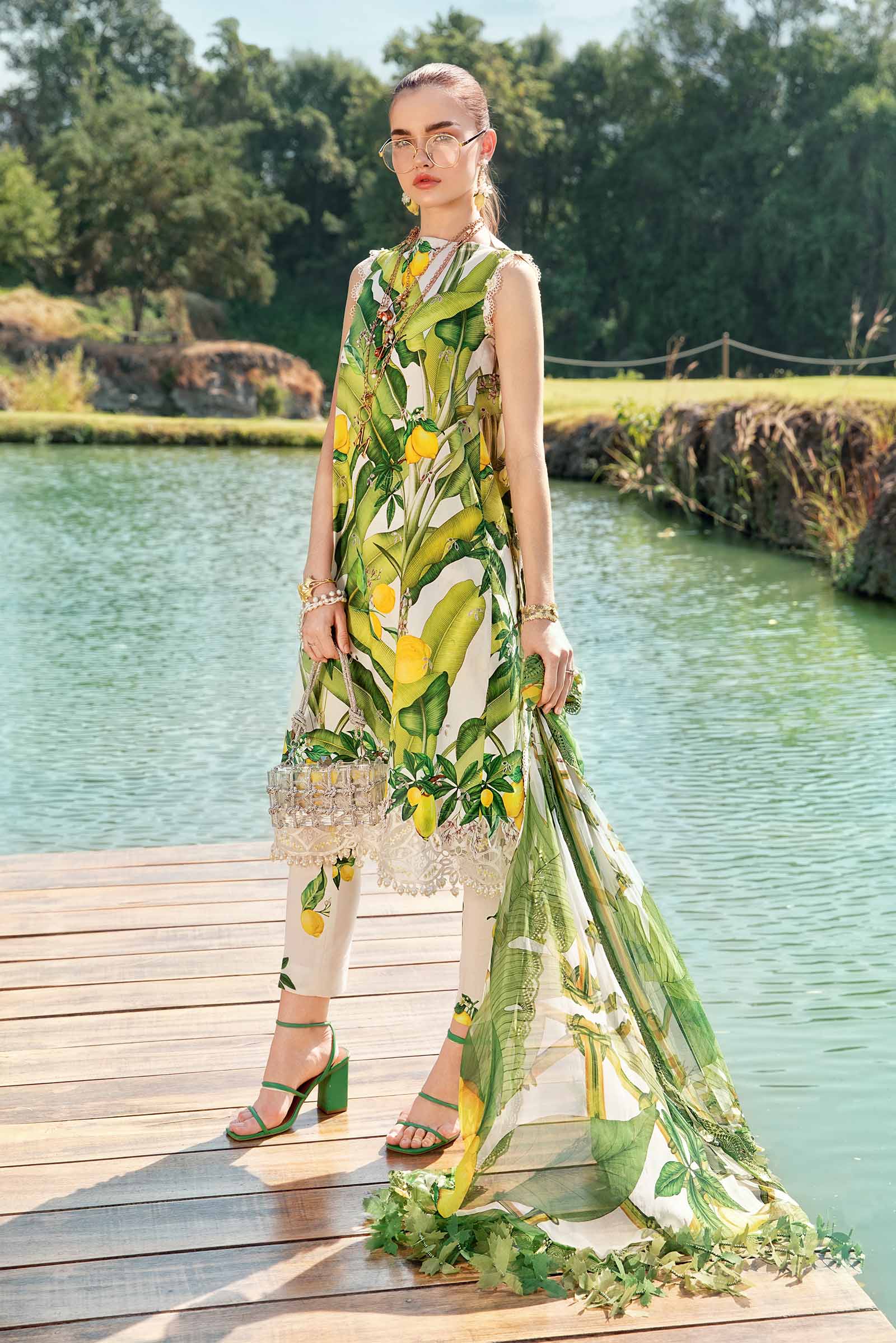 Video preview - 3 Piece Unstitched Printed Lawn Suit | MPT-2503-A