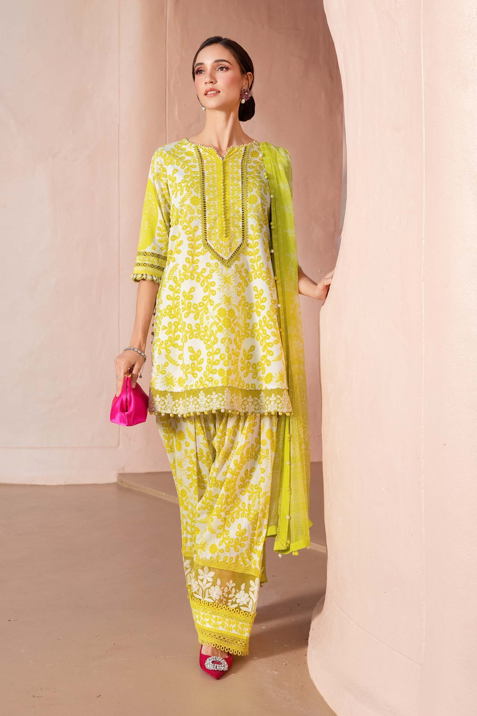 Video preview - 3 Piece Unstitched Printed Lawn Suit | MPT-2504-A