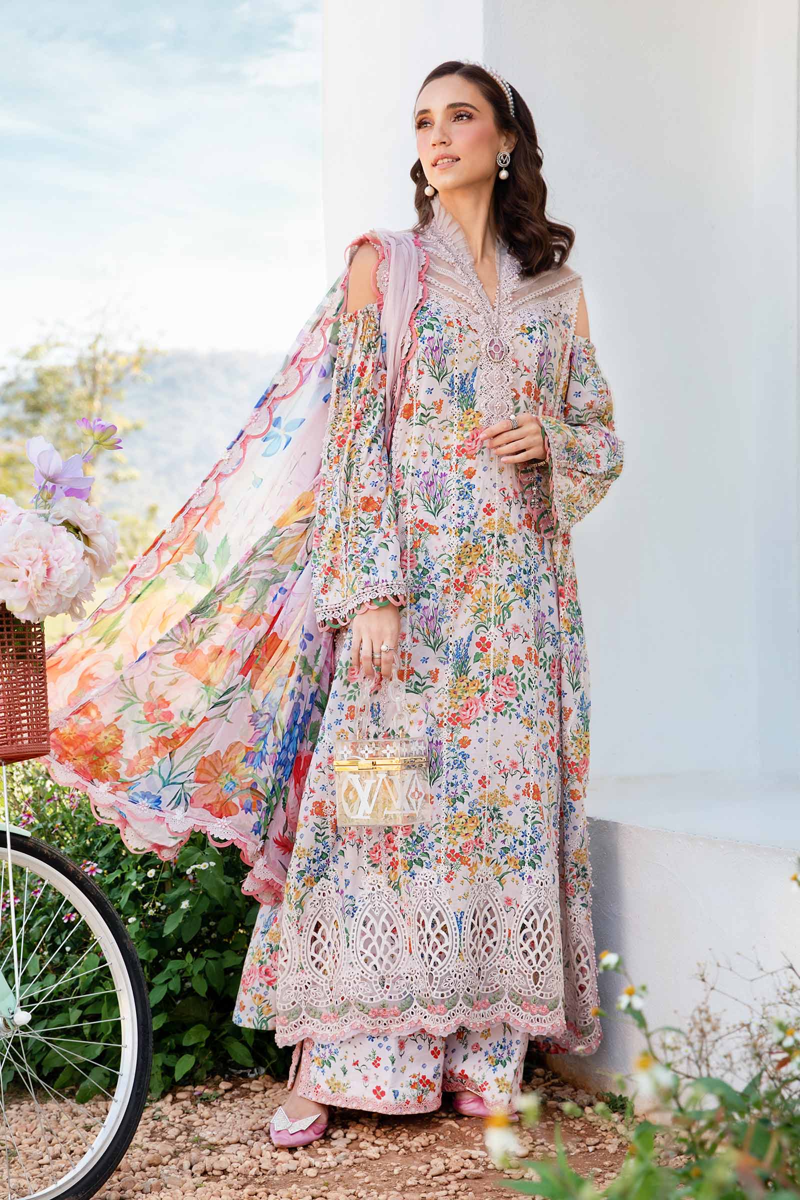 Video preview - 3 Piece Unstitched Printed Lawn Suit | MPT-2507-A