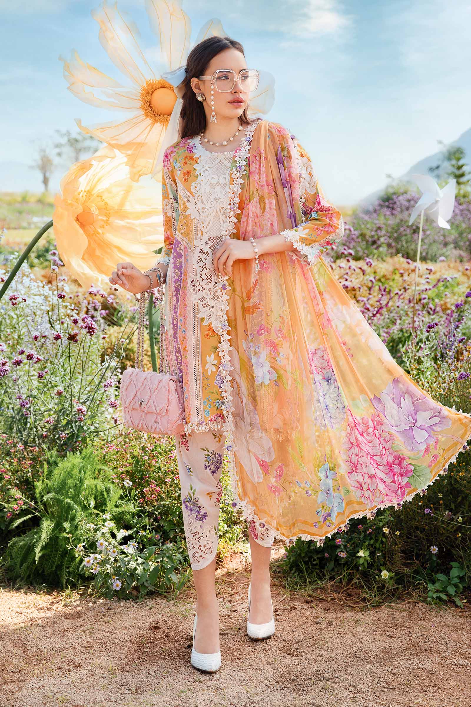 Video preview - 3 Piece Unstitched Printed Lawn Suit | MPT-2509-A