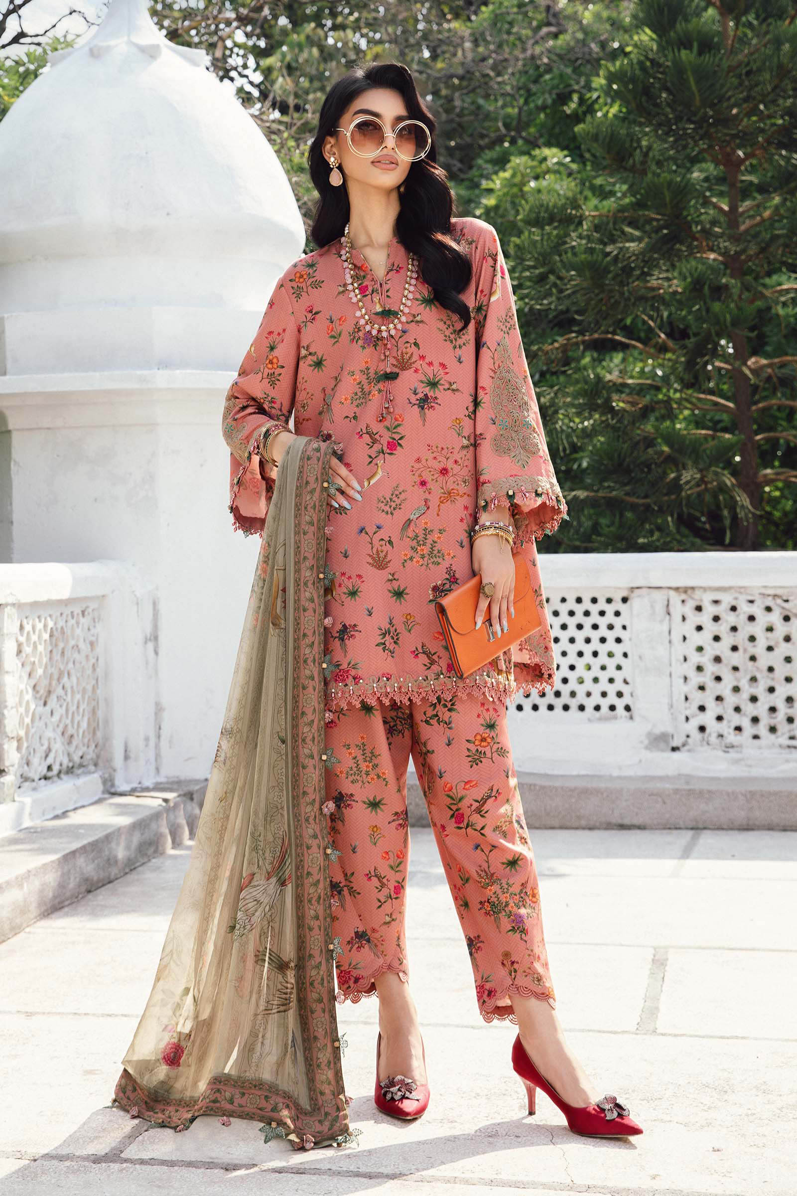 Video preview - 3 Piece Unstitched Embroidered Linen Suit | MPT-2707-A