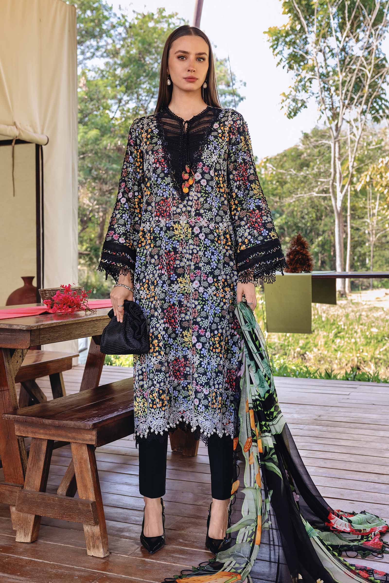 Video preview - 3 Piece Unstitched Embroidered Lawn Suit