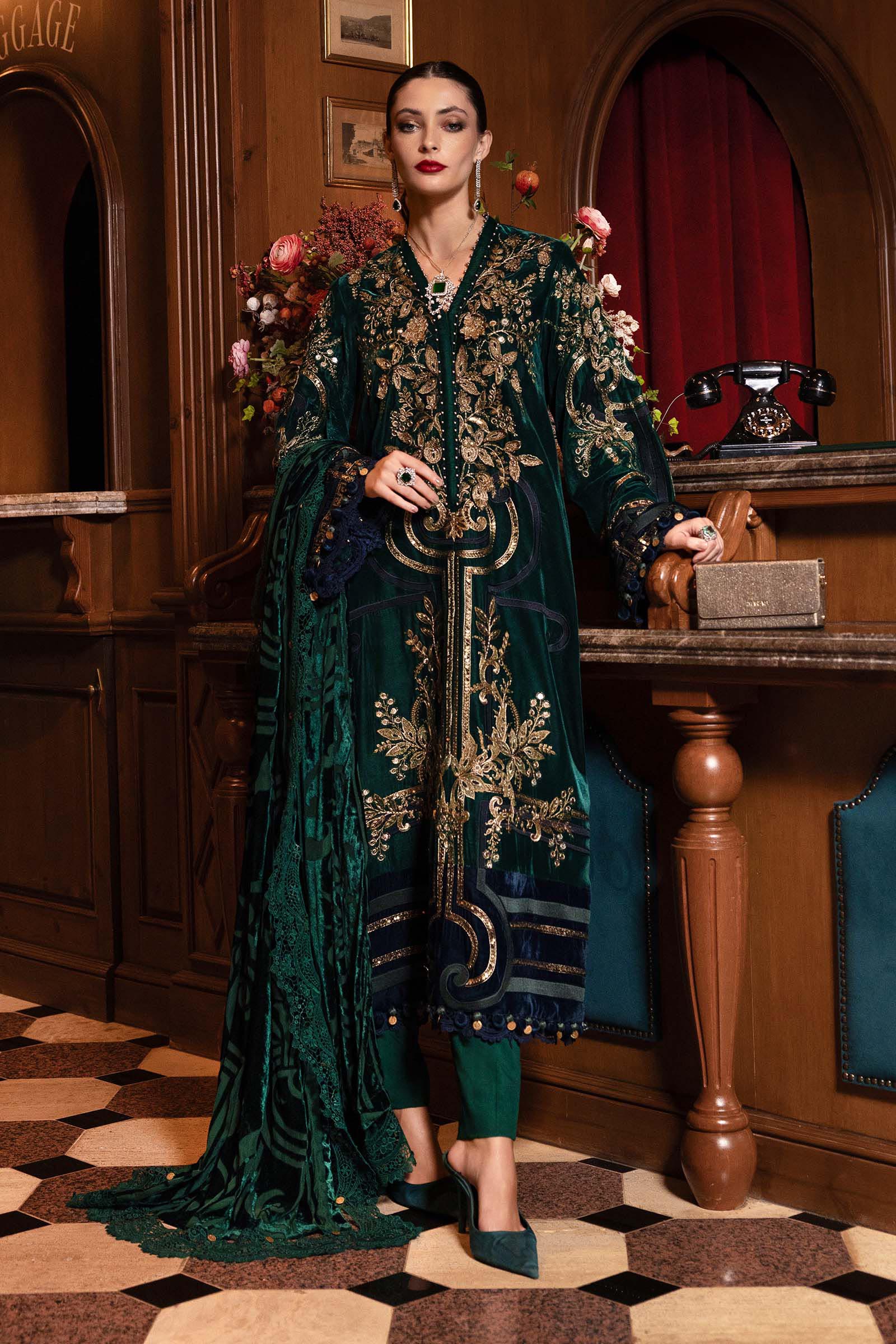 Video preview - 3 Piece Unstitched Embroidered Velvet Suit
