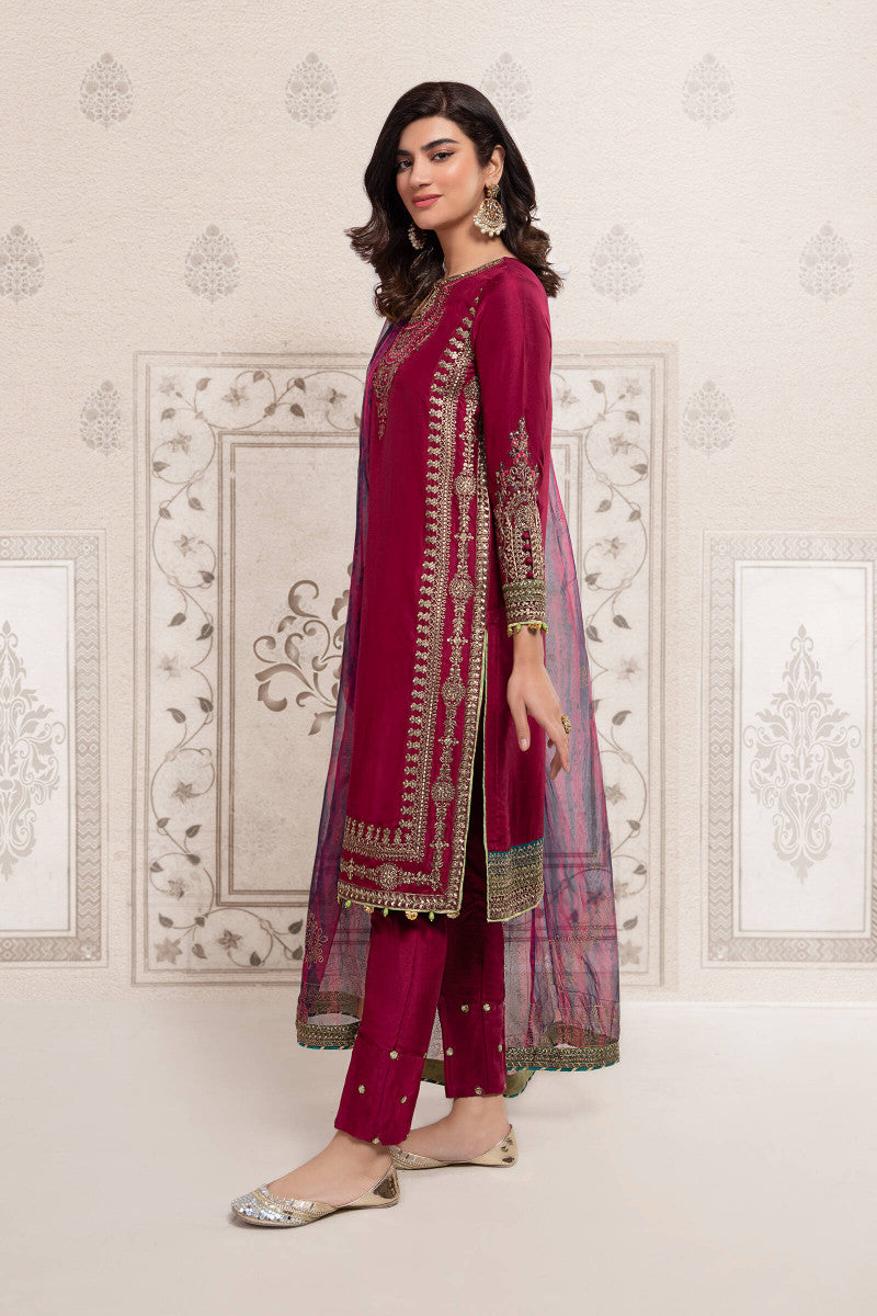 3 Piece Embroidered Suit