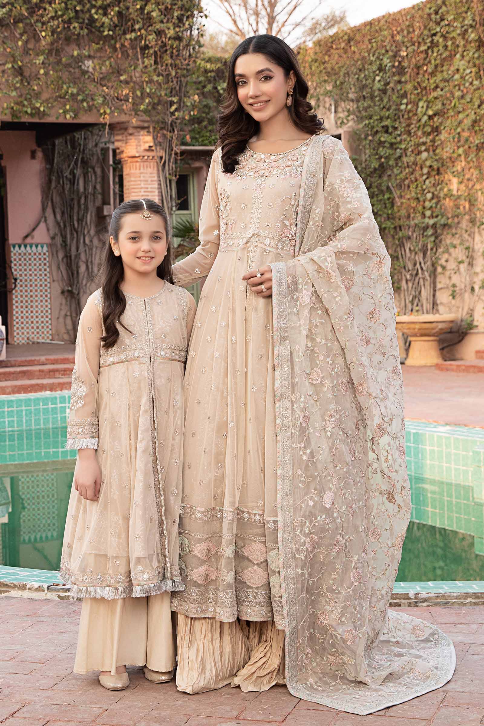3 Piece Embroidered Net Suit
