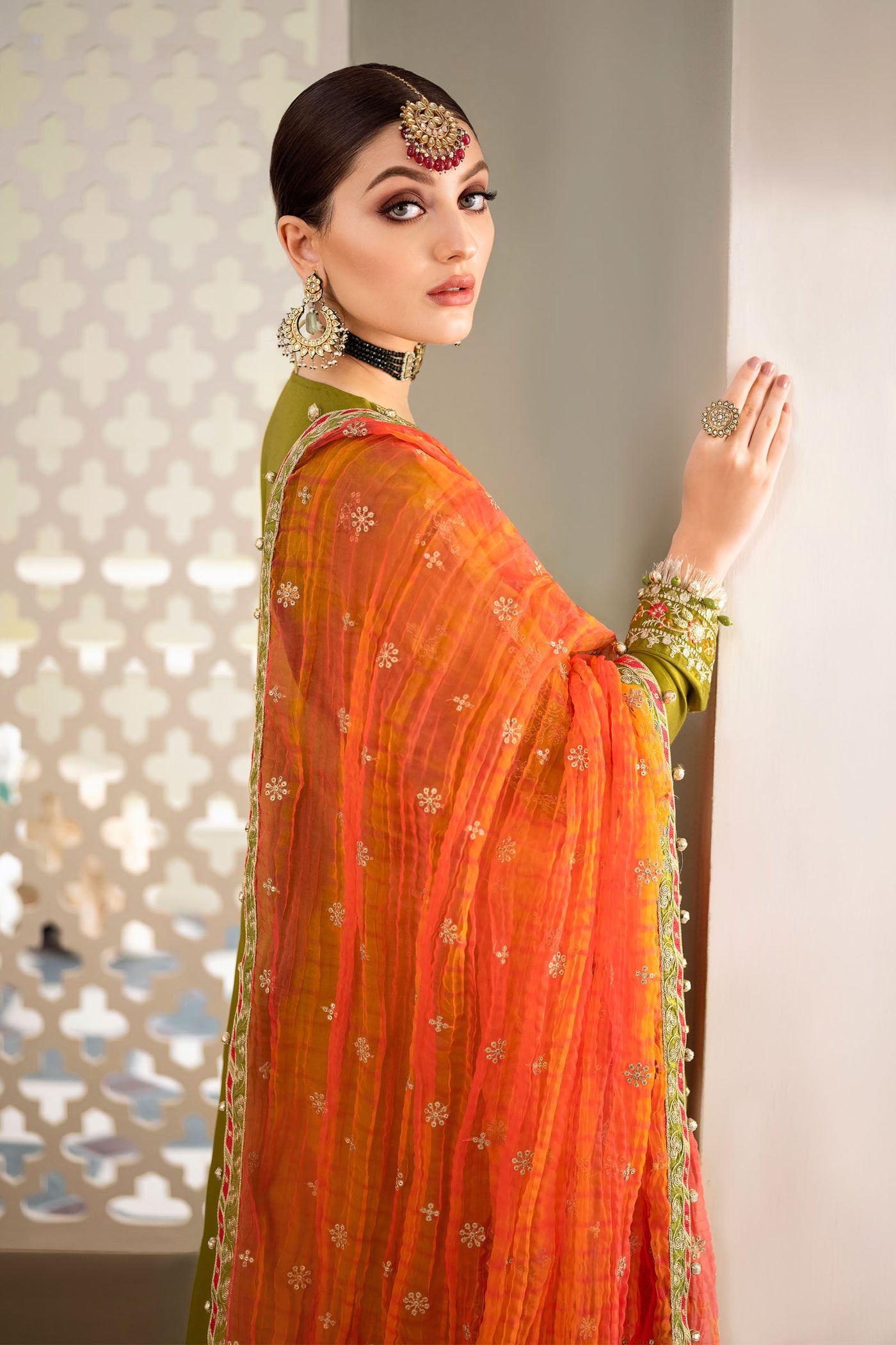 Unstitched Sateen Lime Green CST607 Maria.B. Designs (PK)