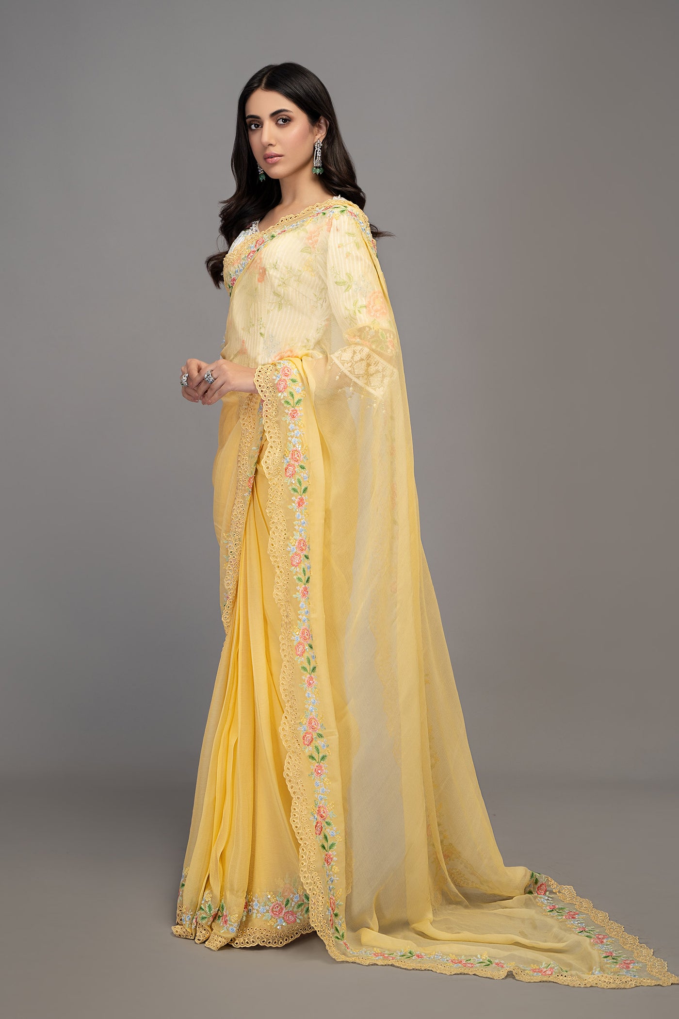 Saree Yellow SF-EF23-31