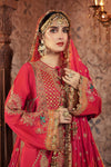 Unstitched MBROIDERED - Aqua and Salmon pink  (BD-2302)