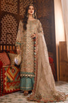 Unstitched MBROIDERED - Off White with Sea Green (BD-2507)