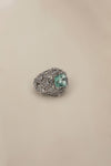 JRG-013 Teal and White Rhodium