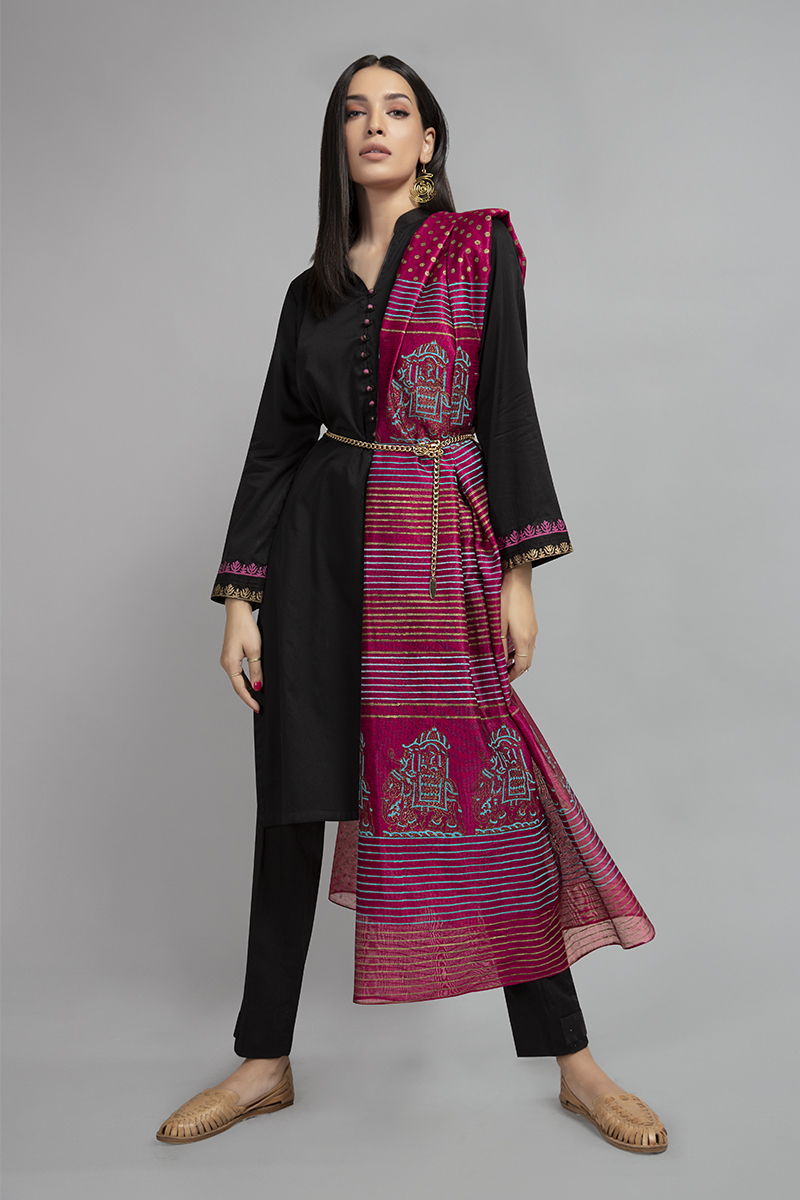 Scarf Dupatta - MG-W20-12-Pink