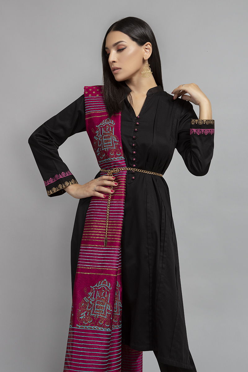 Scarf Dupatta - MG-W20-12-Pink